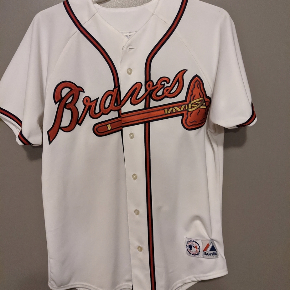 Majestic Chipper Jones braves jersey medium
